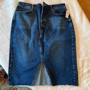 Old Navy Raw Edge Denim Skirt